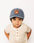 Teddy Bear Patch Baseball hat: Denim / Baby (0-12M)