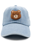 Teddy Bear Patch Baseball hat: Denim / Toddler (1Y-4Y)