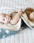 DOUBLE-LAYER BAMBONI® MINI BLANKETS: Elephant Double Layer