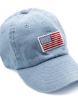 Flag Patch Baseball hat: Denim / Toddler (1Y-4Y)
