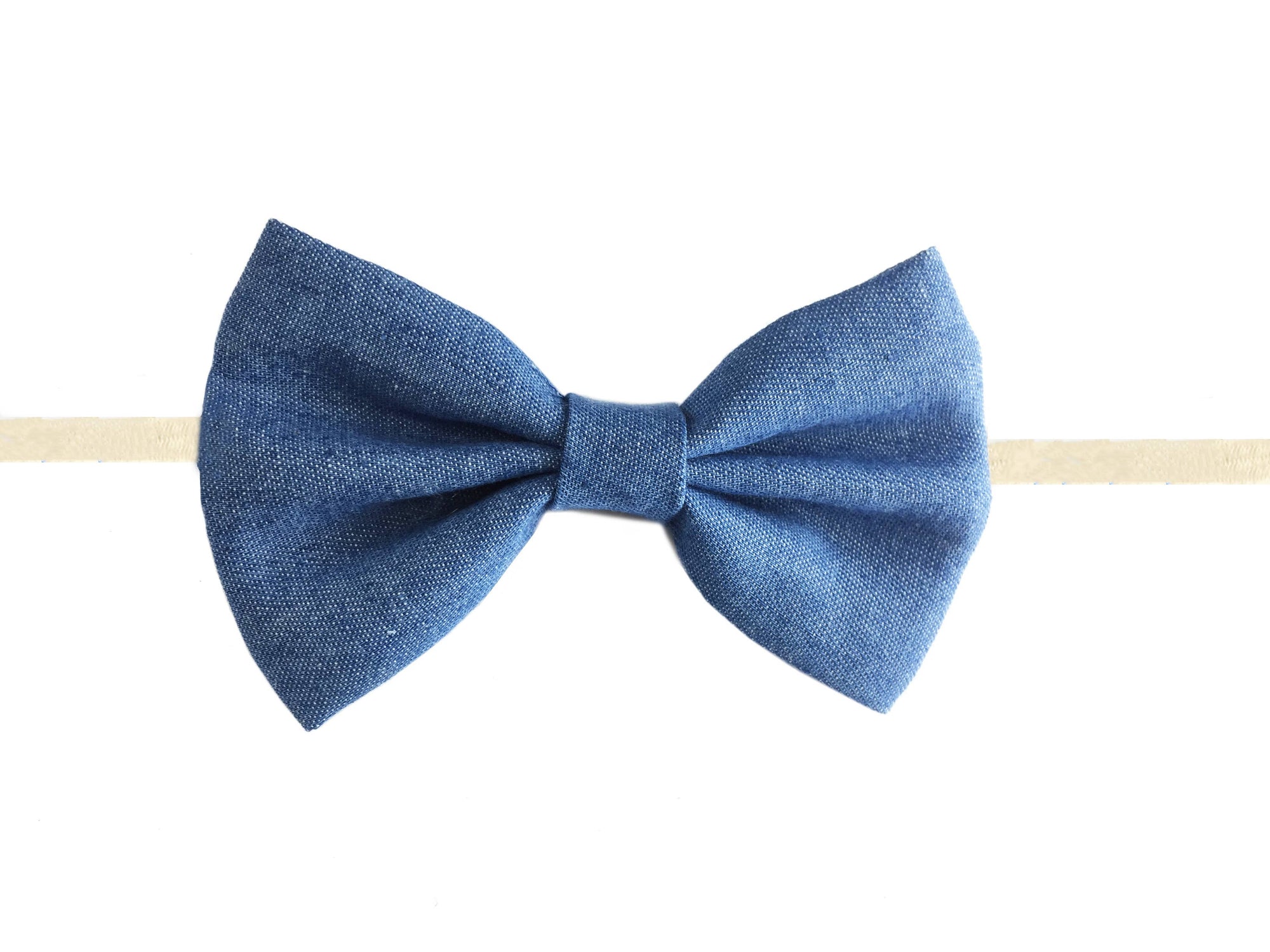 Denim Bow Headband, Baby Girl,Infant Girl Bow Hair Accessory: Butterfly