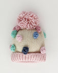Pastel Popcorn Knitted Beanie Hat