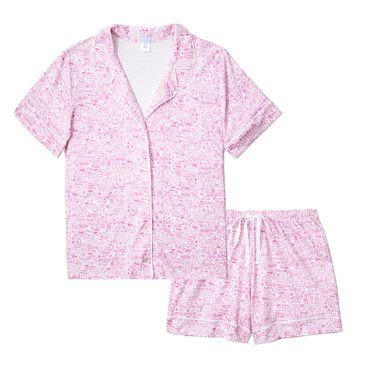 Nantucket Women’s Button Front Short Pajama Set