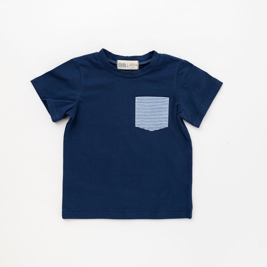 Thimble Classic Pocket Tee in Azure Marine
