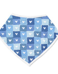 Block Hearts Bandana Baby Bib