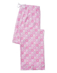 Block Hearts Women’s Button Front Long Pajama Set
