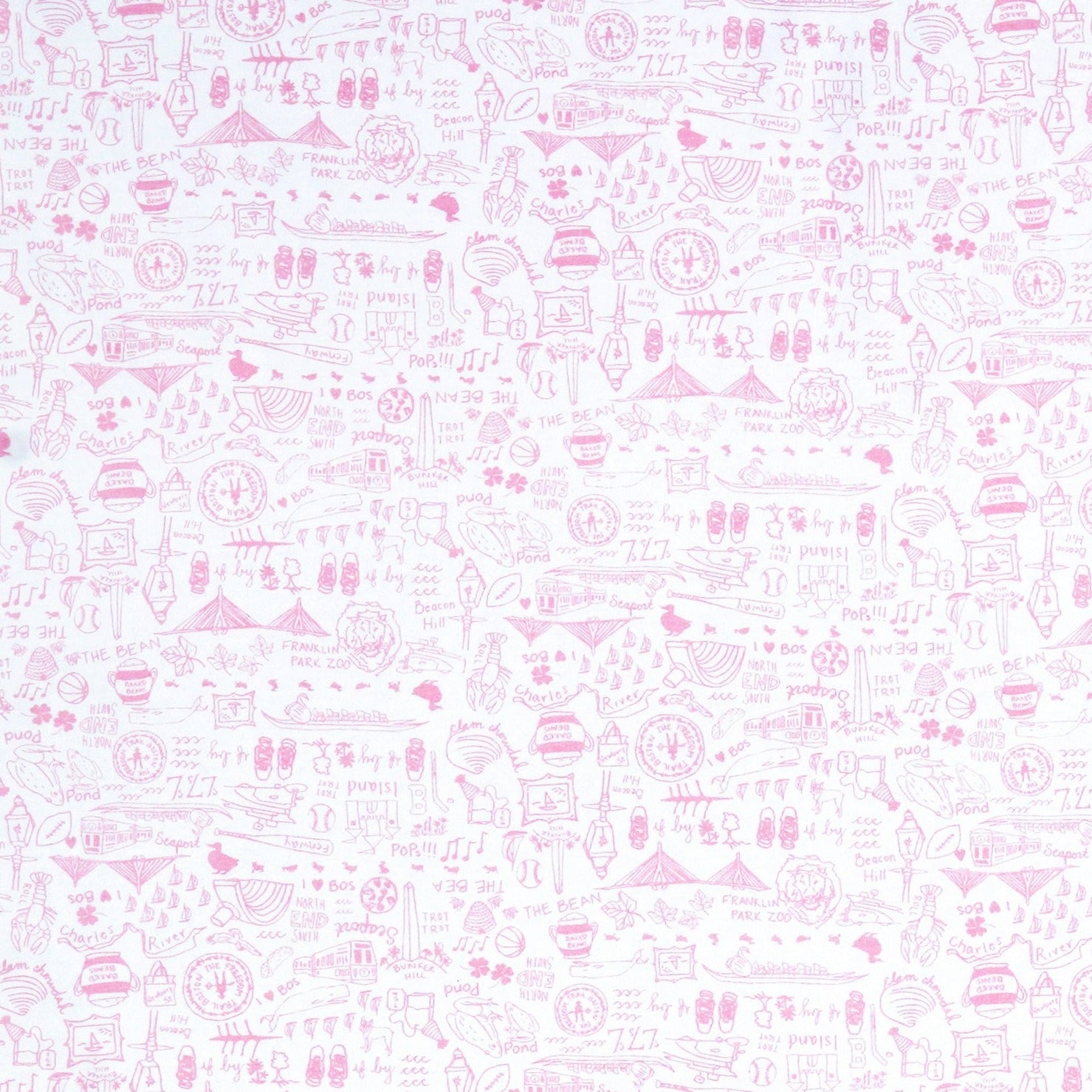Joy Street Kids Boston Print, pink