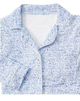 Joy Street Cape Cod Women Long Button Front Pajama Top, blue