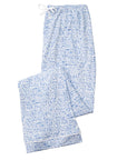 Joy Street Cape Cod Women Long Button Front Pajama Pant, blue