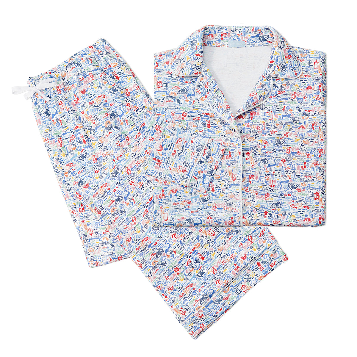 Cape Cod Women’s Button Front Long Pajama Set