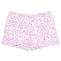 Joy Street Women's Button Front Cape Cod Pajama Short, Pink