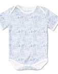 Blue Chicago Short Sleeve Baby Body Suit