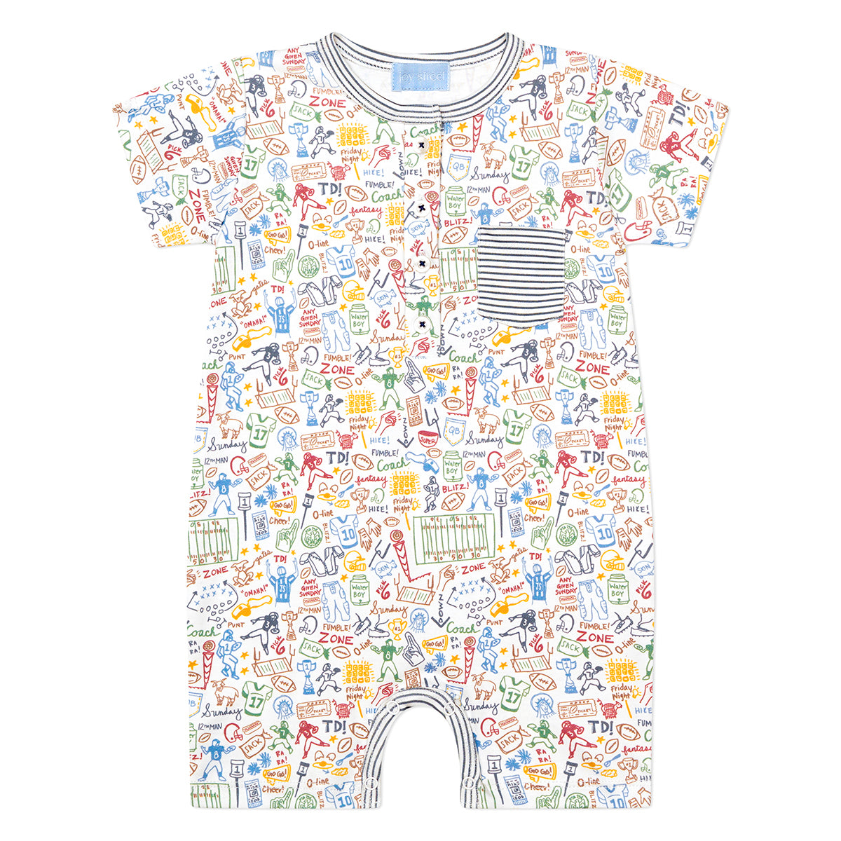 Football Boys Shortie Romper