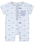 Sharks Boys Shortie Romper
