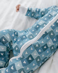 Block Hearts Zip Baby Onesie