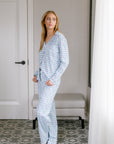 Ginger Jars Women’s Button Front Long Pajama Set