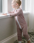 Christmas Stripe Zip Onesie