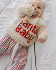 Joy Street Santa Baby Sweater Christmas Tree Stripe Onesie