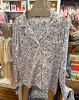 Oysters Women’s Button Front Long Pajama Set