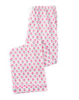 Geranium Block Women’s Button Front Long Pajama Set