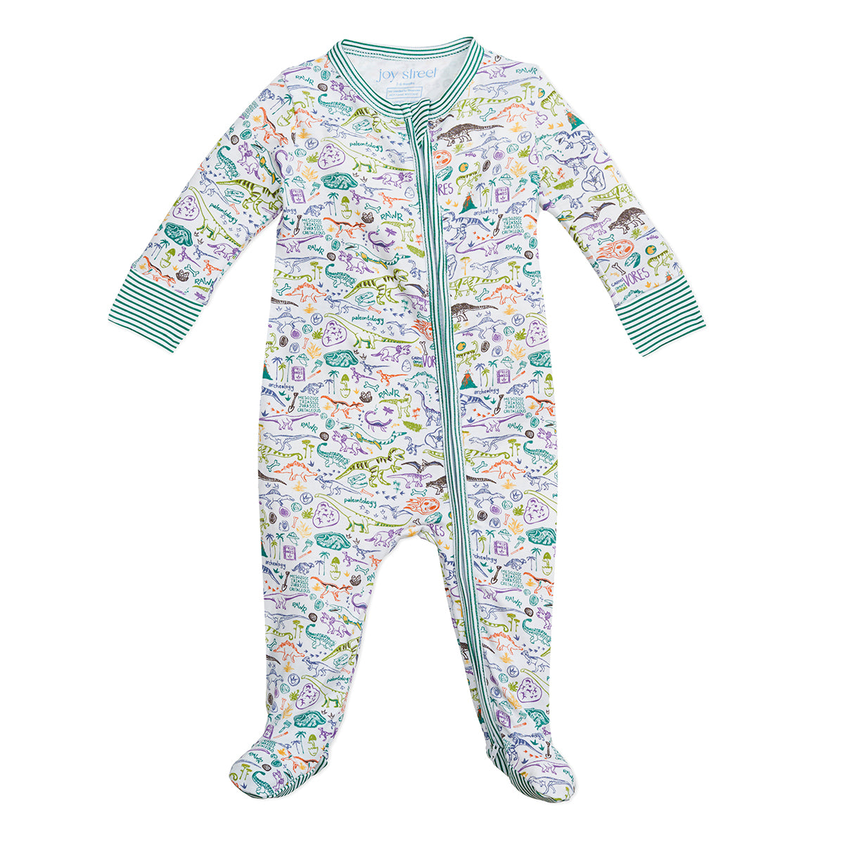 Dino Zip Baby Onesie