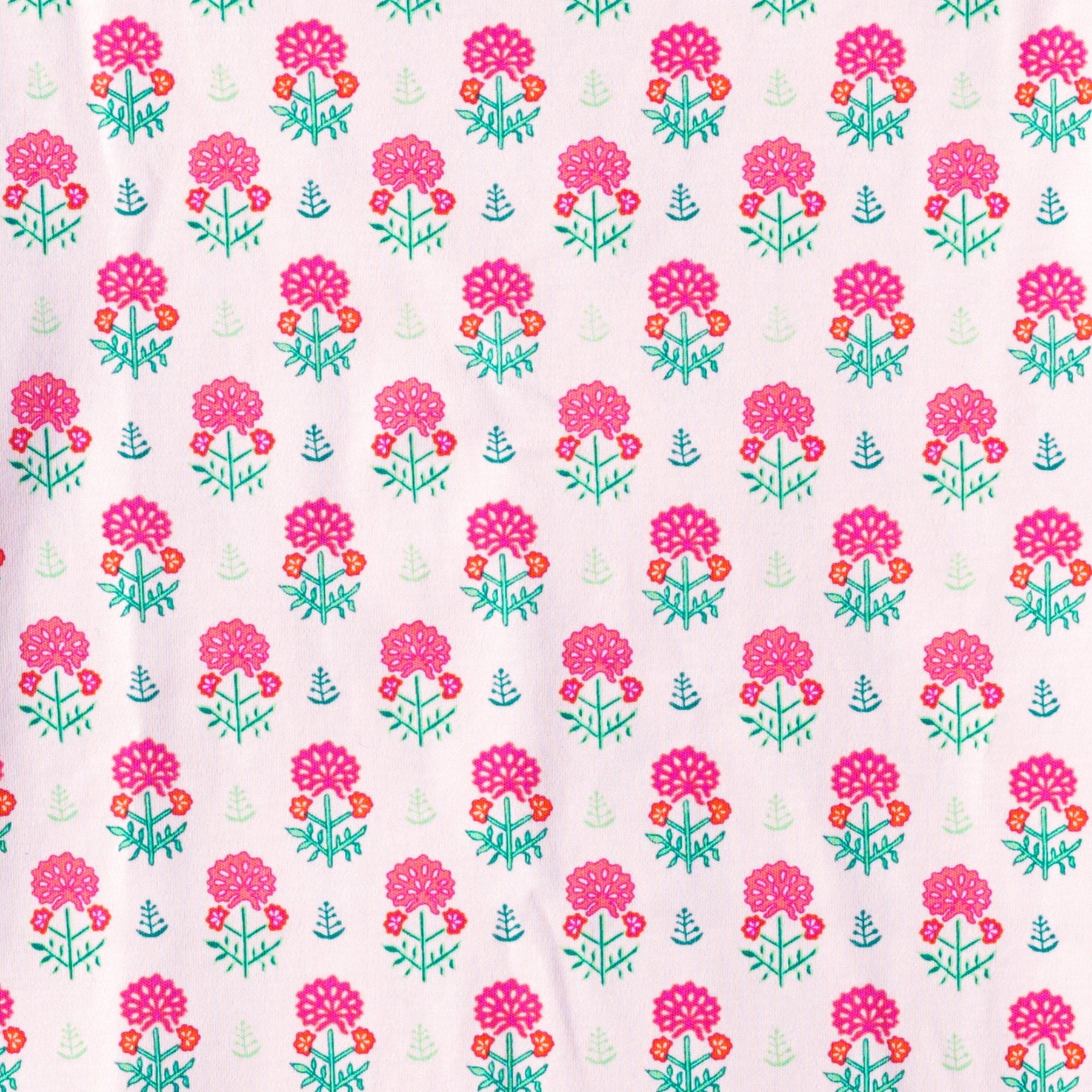 Geranium Block Printed Baby Blanket