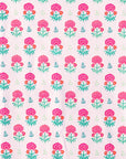 Geranium Block Printed Baby Blanket