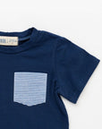 Thimble Classic Pocket Tee in Azure Marine