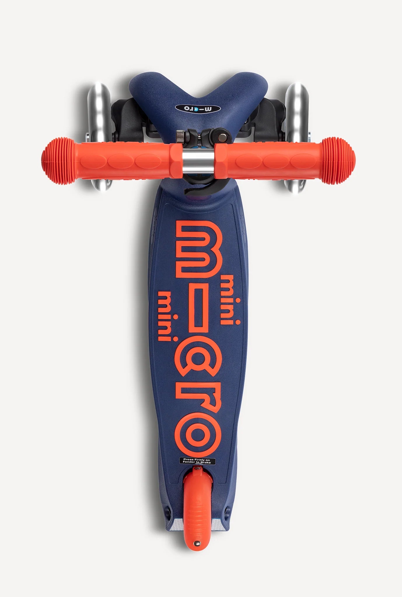 Micro Mini Foldable LED Scooter | Navy Blue/Orange