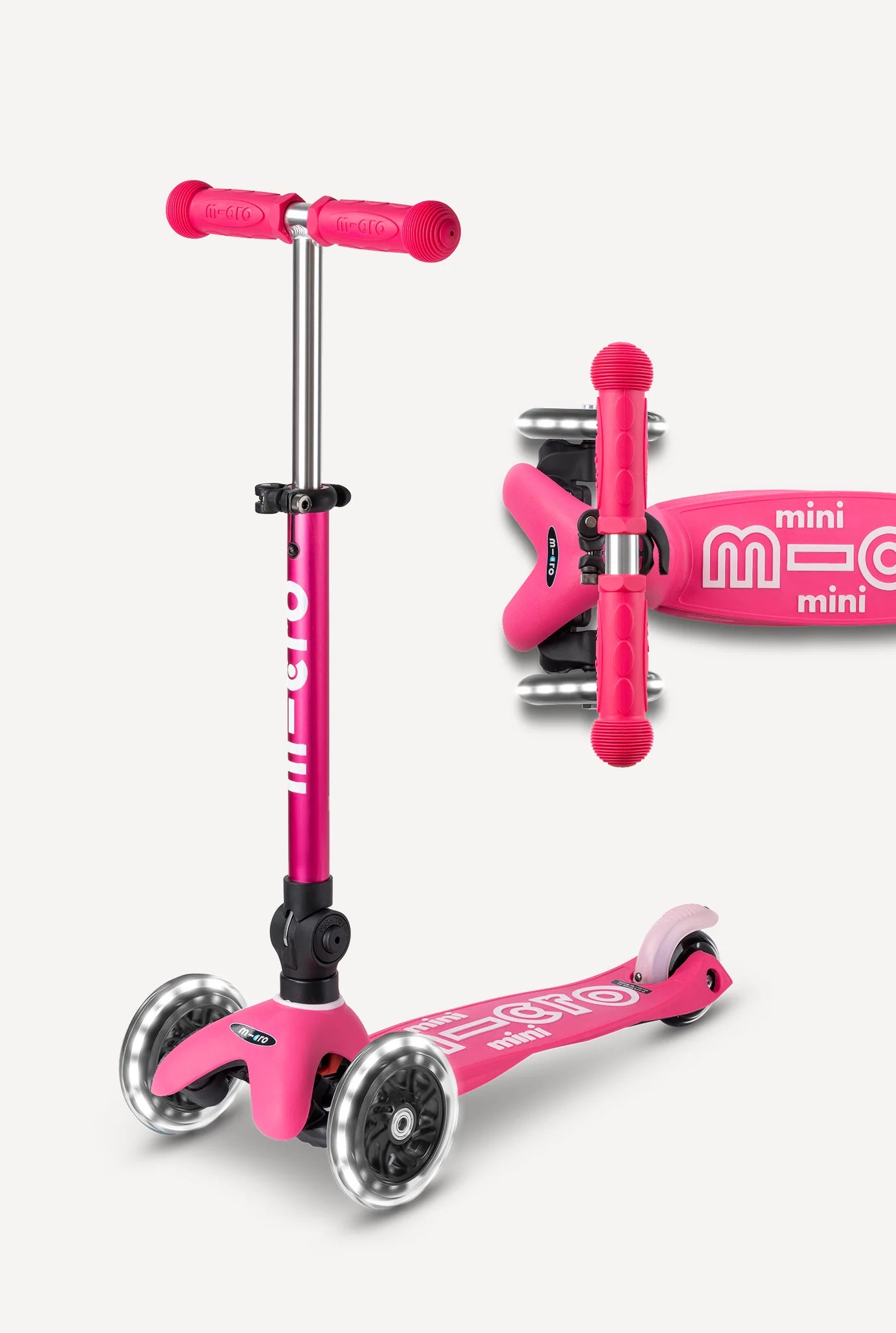 Micro Mini Foldable LED Scooter | Pink