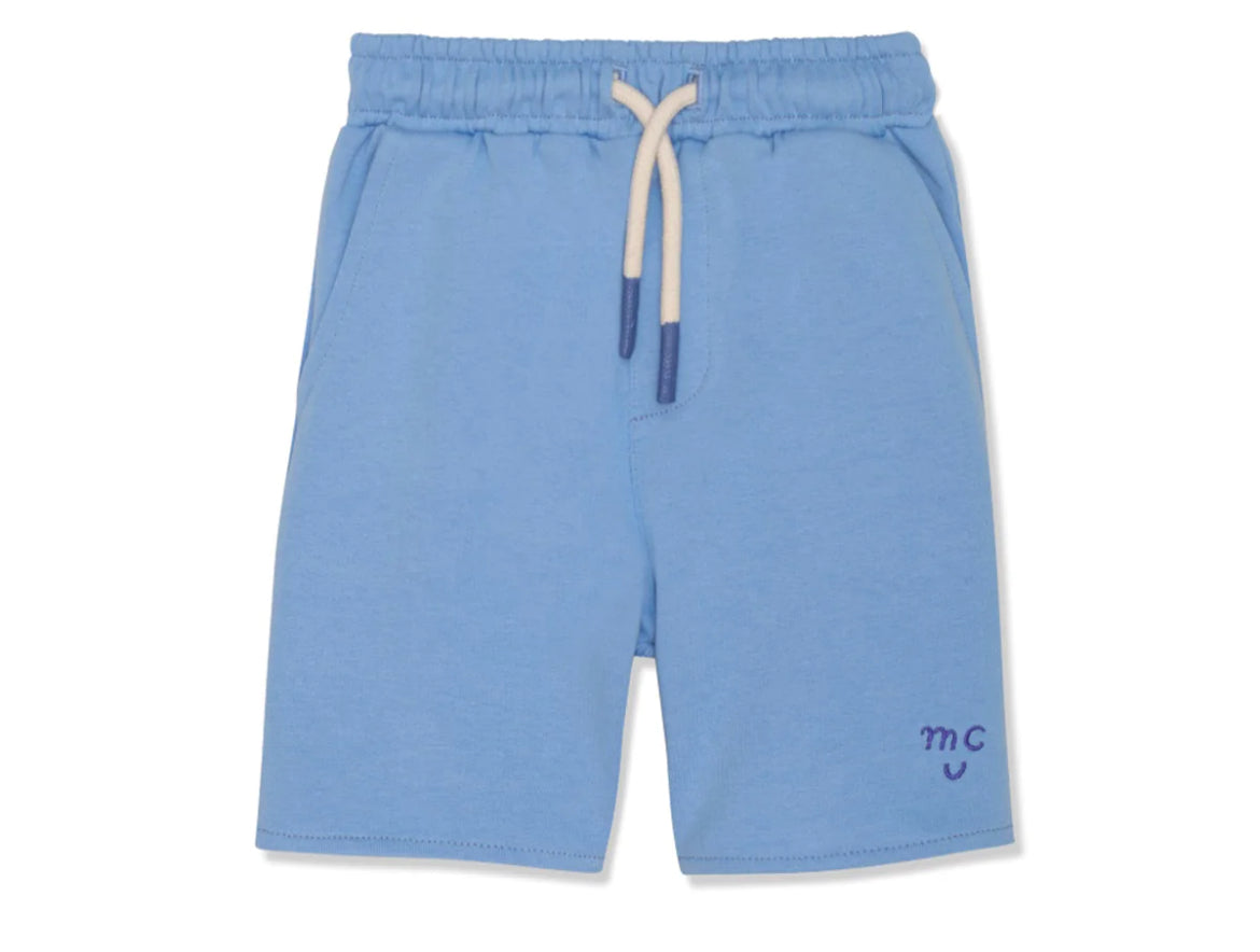 Mon Coeur Recycled Cotton Shorts, Della Blue |Mockingbird Baby & Kids