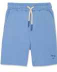 Mon Coeur Recycled Cotton Shorts, Della Blue |Mockingbird Baby & Kids