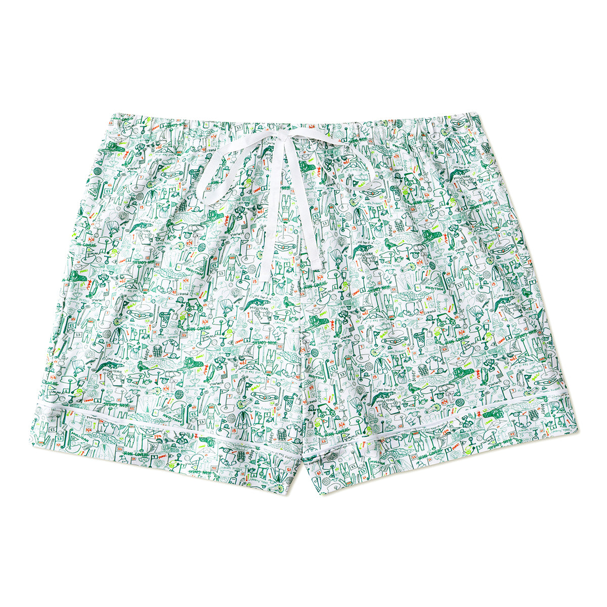 Joy Street Women's Golf Pajama Short Set, green