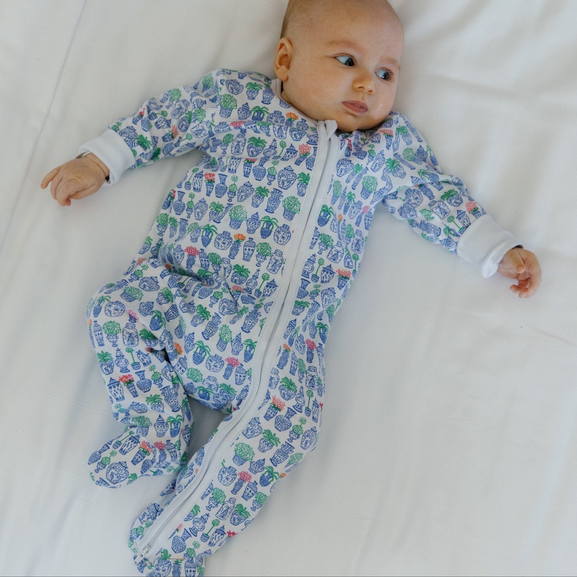 Ginger Jars Zip Baby Onesie