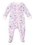 Joy Street Kids Hamptons Zip Baby onesie, pink