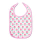 Geranium Block Round Baby Bib