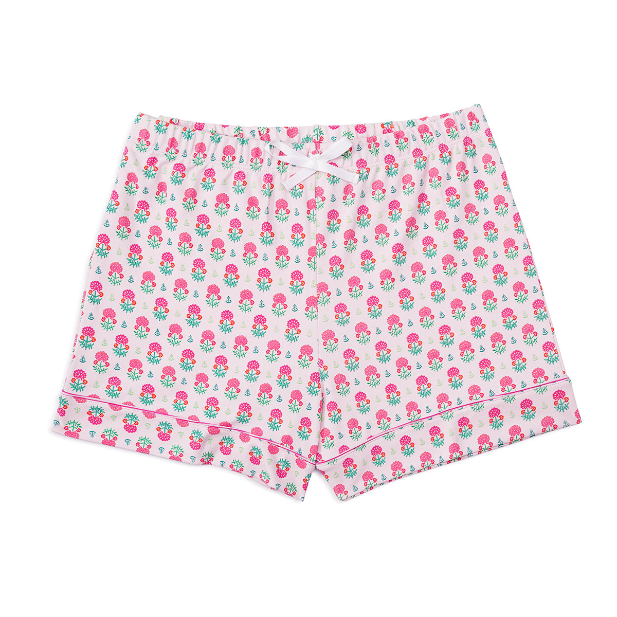 Geranium Block Women’s Button Front Short Pajama Set