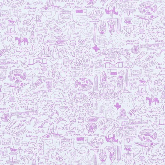 Houston print artwork detail, pink