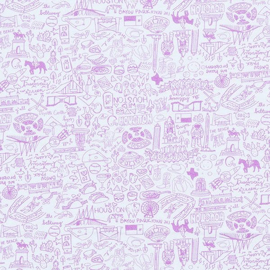 Houston print artwork detail, pink