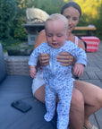 Boats Zip Baby Onesie