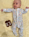 Football Zip Baby Onesie
