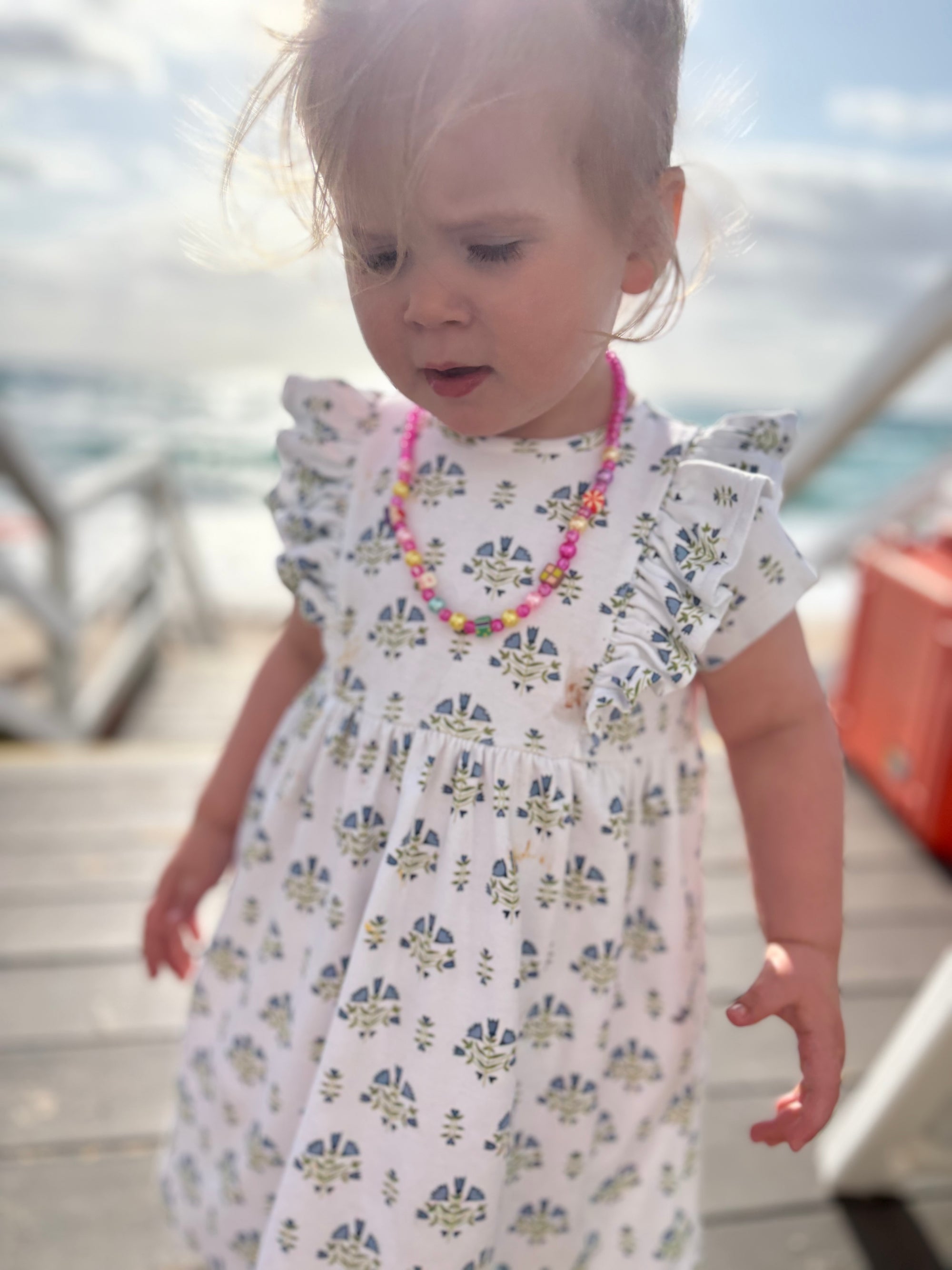 Posy Floral Block Block Print Lily Play Dress