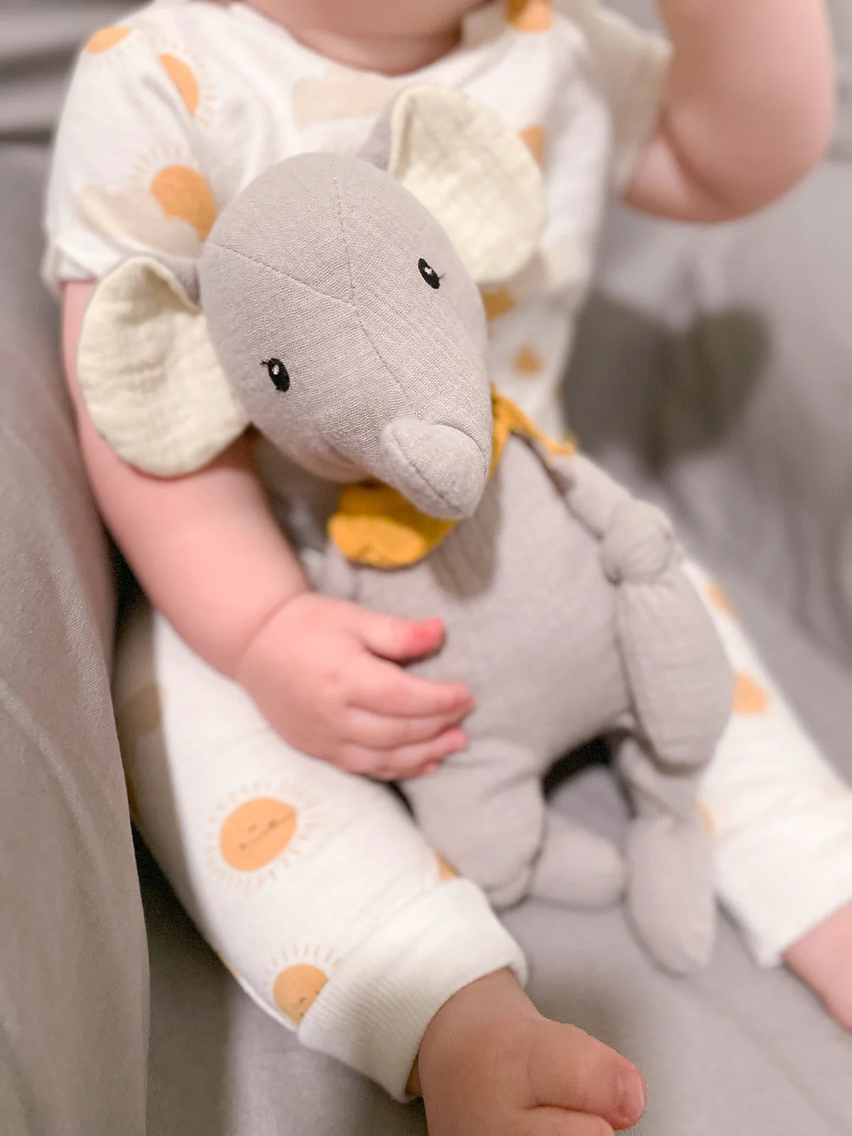 Mon Ami Ozzy Elephant Muslin Knotted Soft Doll