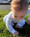 tennis zip baby onesie