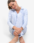 Cape Cod Women's Pajama Set Model sitting