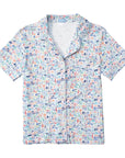 Jersey Shore Print Women's Pajama Set Top