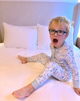 Hockey Two Piece Kids Henley Pajamas