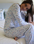 Hockey Women’s Button Front Long Pajama Set