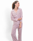 Joy Street Christmas Tree Stripe Women's Long Set