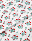 Joy Street Poinsettia Block Print
